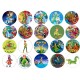 TPanZ Set 20 caketoppers de icing gata decupate cu Peter Pan d5cm